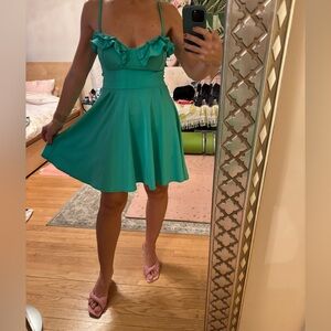 DRESS - 👗 Turquoise spaghetti strap summer dress - size small